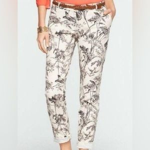 Talbots the weekender gray and‎ white ankle pants